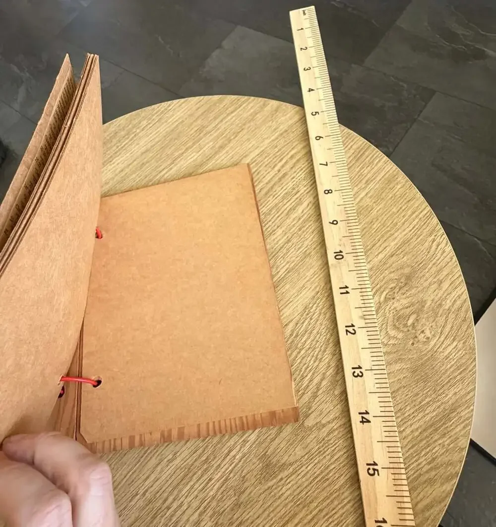 Vintage Wooden Cover Scrapbook Album “Scraps” Red Ring Binder w/ Clipping 1941